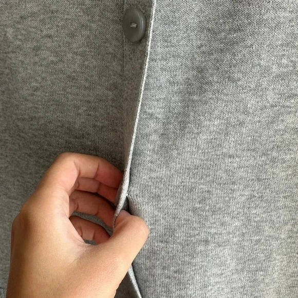 Jeanne Pierre Long Sleeve Button Back Grey Cozy Pullover Sweater, Size Medium - Picture 15 of 16